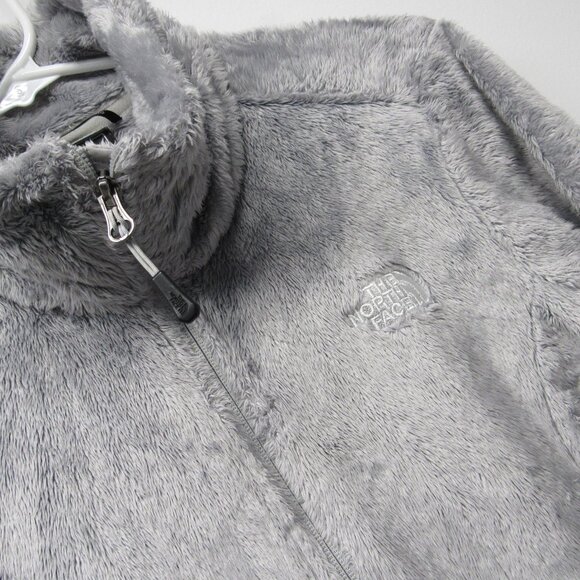 The North Face Mod Osito Silky Fleece Jacket Silver Grey Sz Small C845 - Picture 2 of 4
